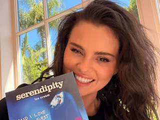 I tried Serendipity and Selena Gomez's new "I Said I Love Blue First" ice cream bars inspired by her...