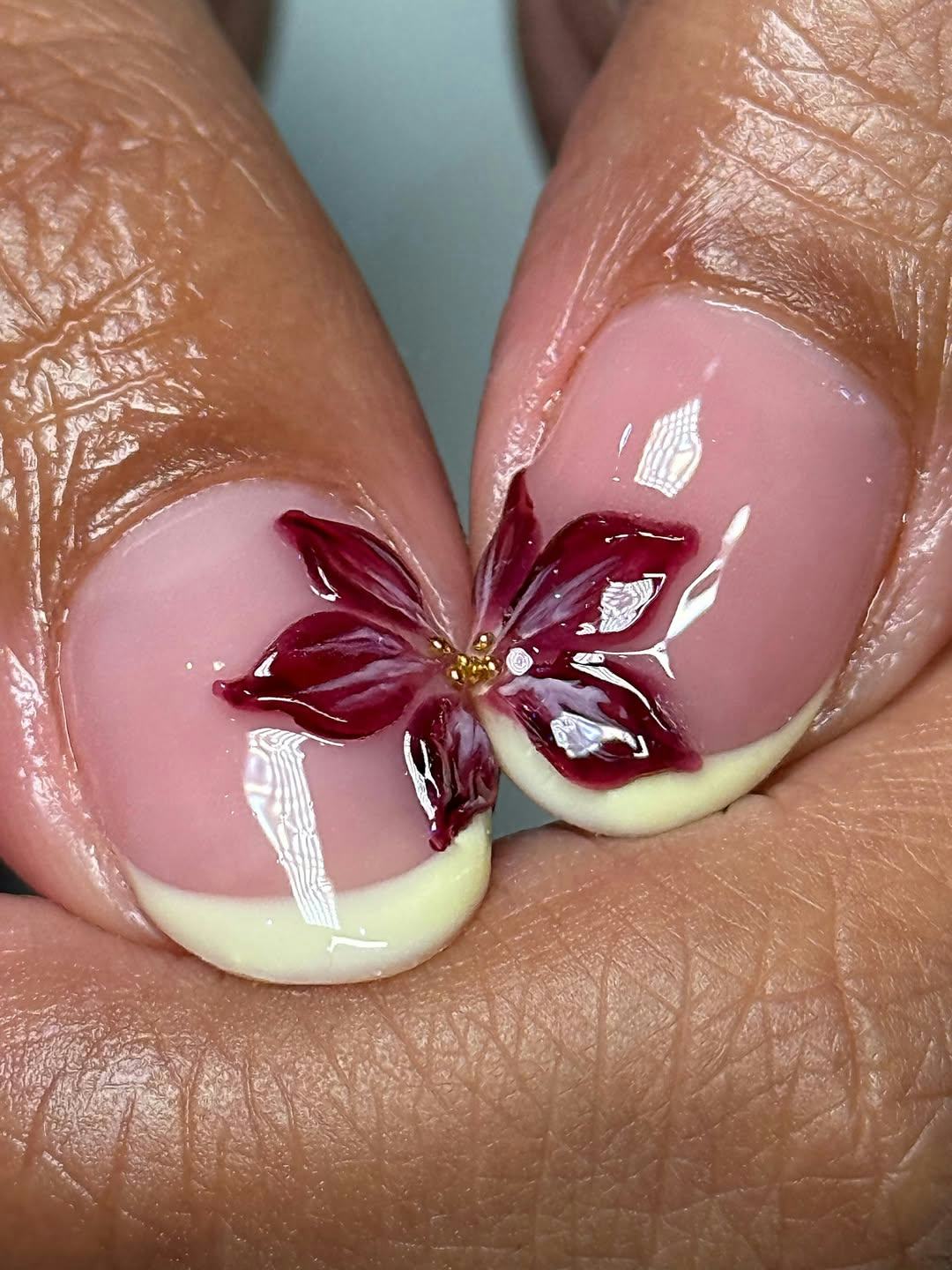 hibiscus nail art