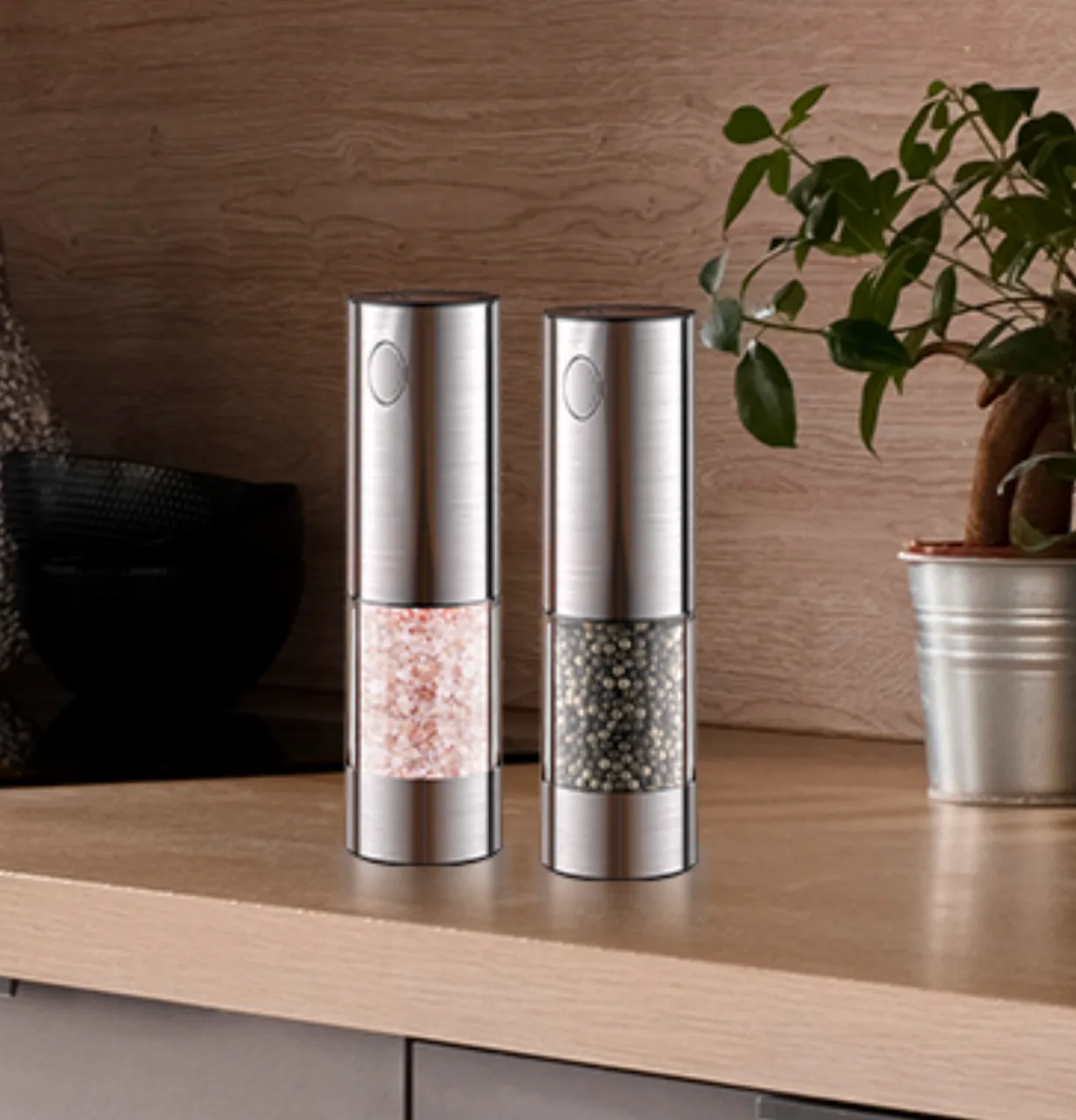 TOMEEM Electric Salt & Pepper Grinder Set