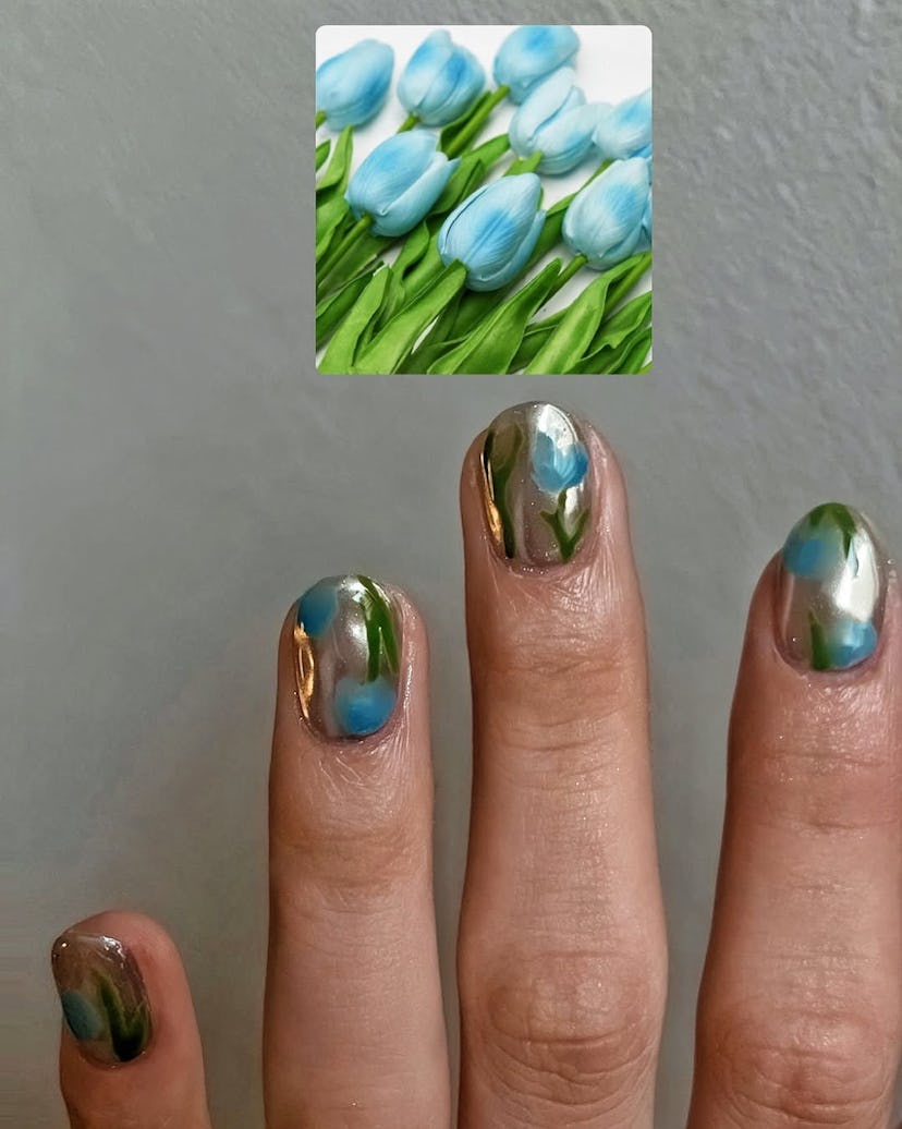 floral nail ideas