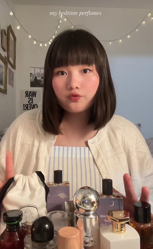 Wearing perfume to bed.