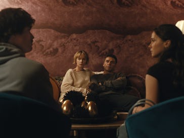 Charles Melton, Carey Mulligan, Oscar Isaac, and Cailee Spaeny in Beef
