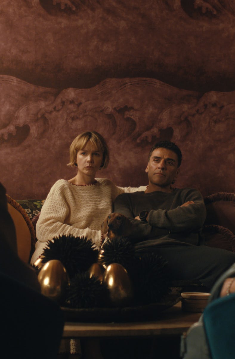 Charles Melton, Carey Mulligan, Oscar Isaac, and Cailee Spaeny in Beef
