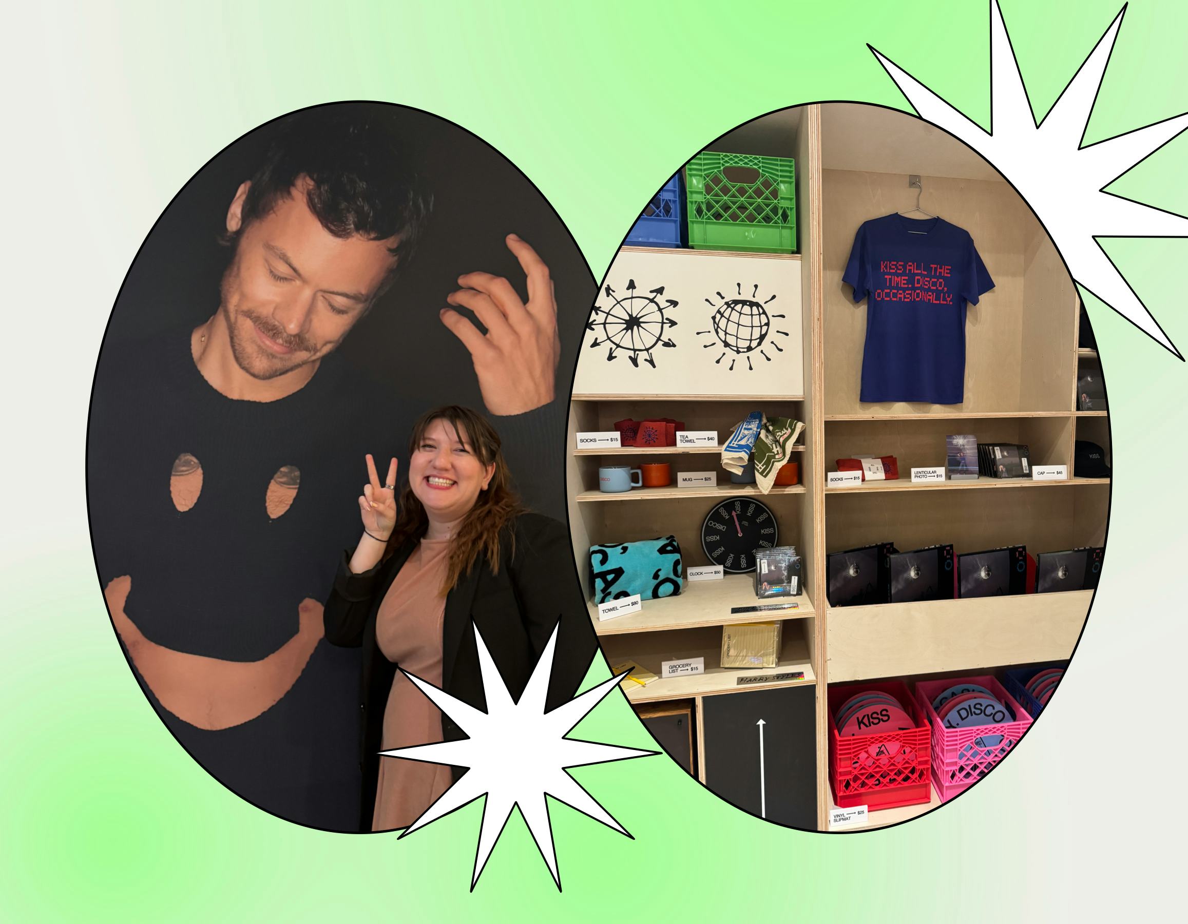 I went to Harry Styles' American Express 'Kiss All The Time, Disco Occasionally' album pop-up in Los...