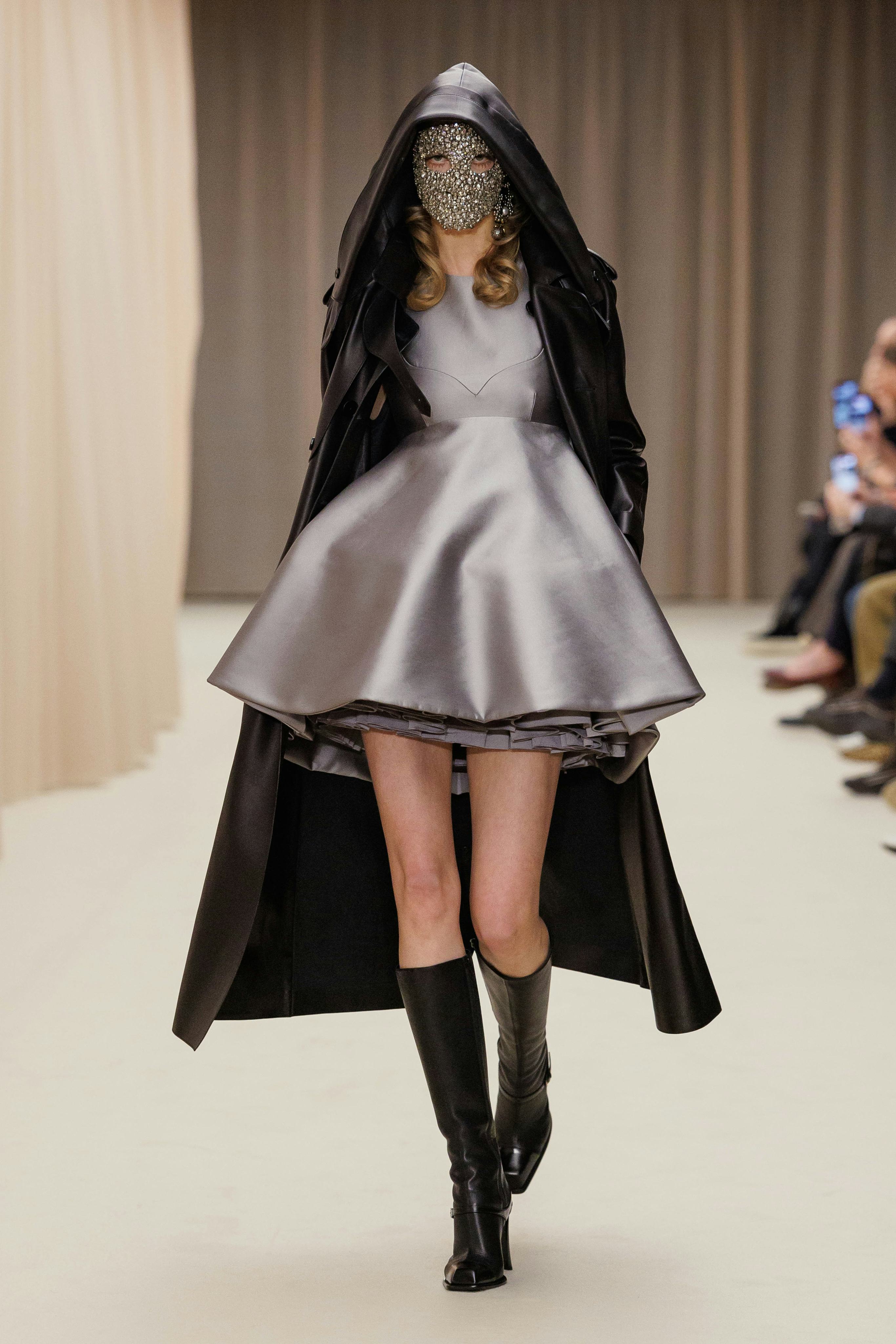 a look from mcqueen fall 2026 collection designed by sean mcgirr shown at paris fashion week