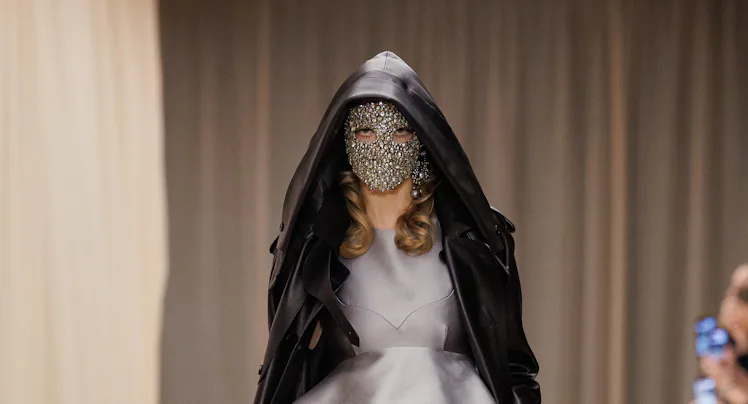 a look from mcqueen fall 2026 collection designed by sean mcgirr shown at paris fashion week