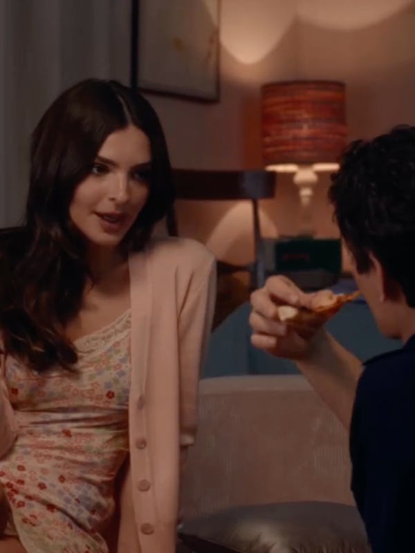 Emily Ratajkowski wore a floral mini dress in a KIKO Milano ad.