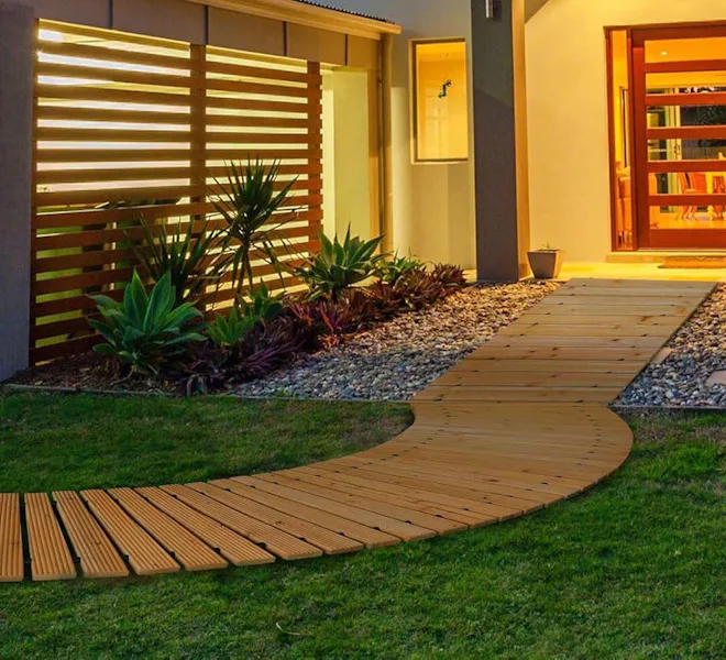Relaincer 8-Foot Wooden Garden Pathway
