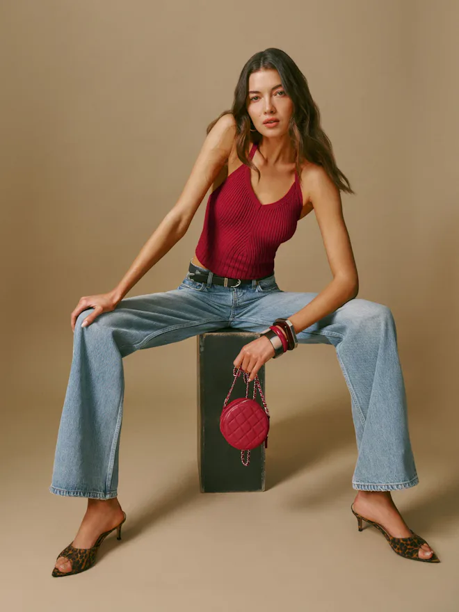 Delia Ribbed Halter Top