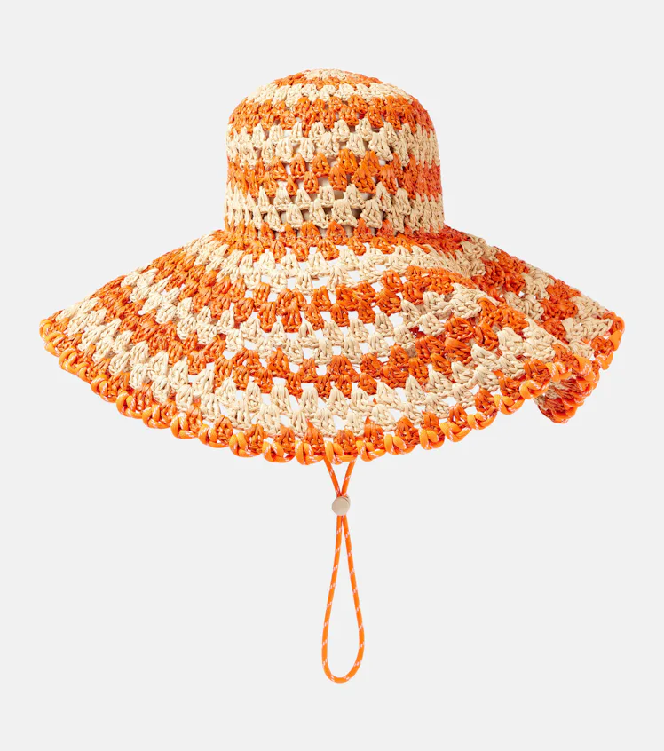 Flame Raffia Sun Hat