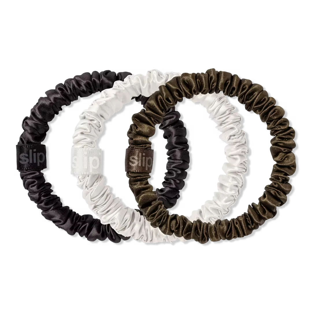 Pure Silk Skinny Scrunchie Trio