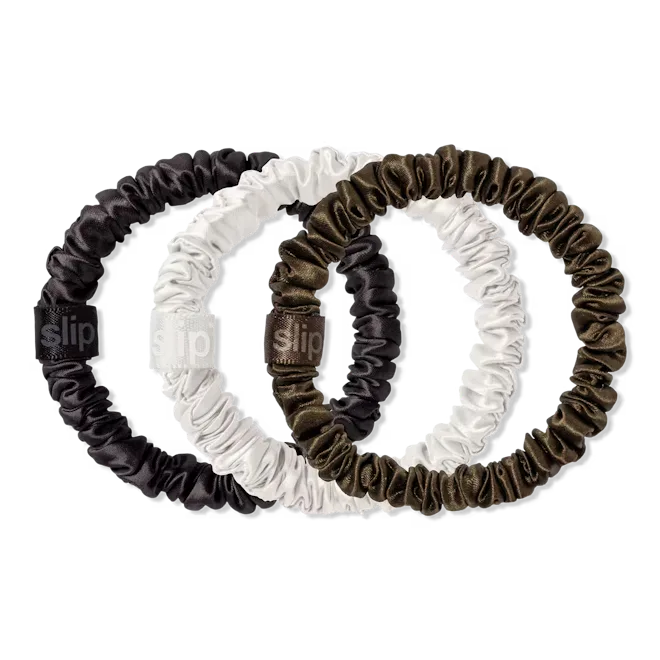 Pure Silk Skinny Scrunchie Trio