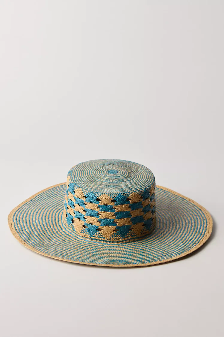 Mar Azul Wide Brim Panama Hat