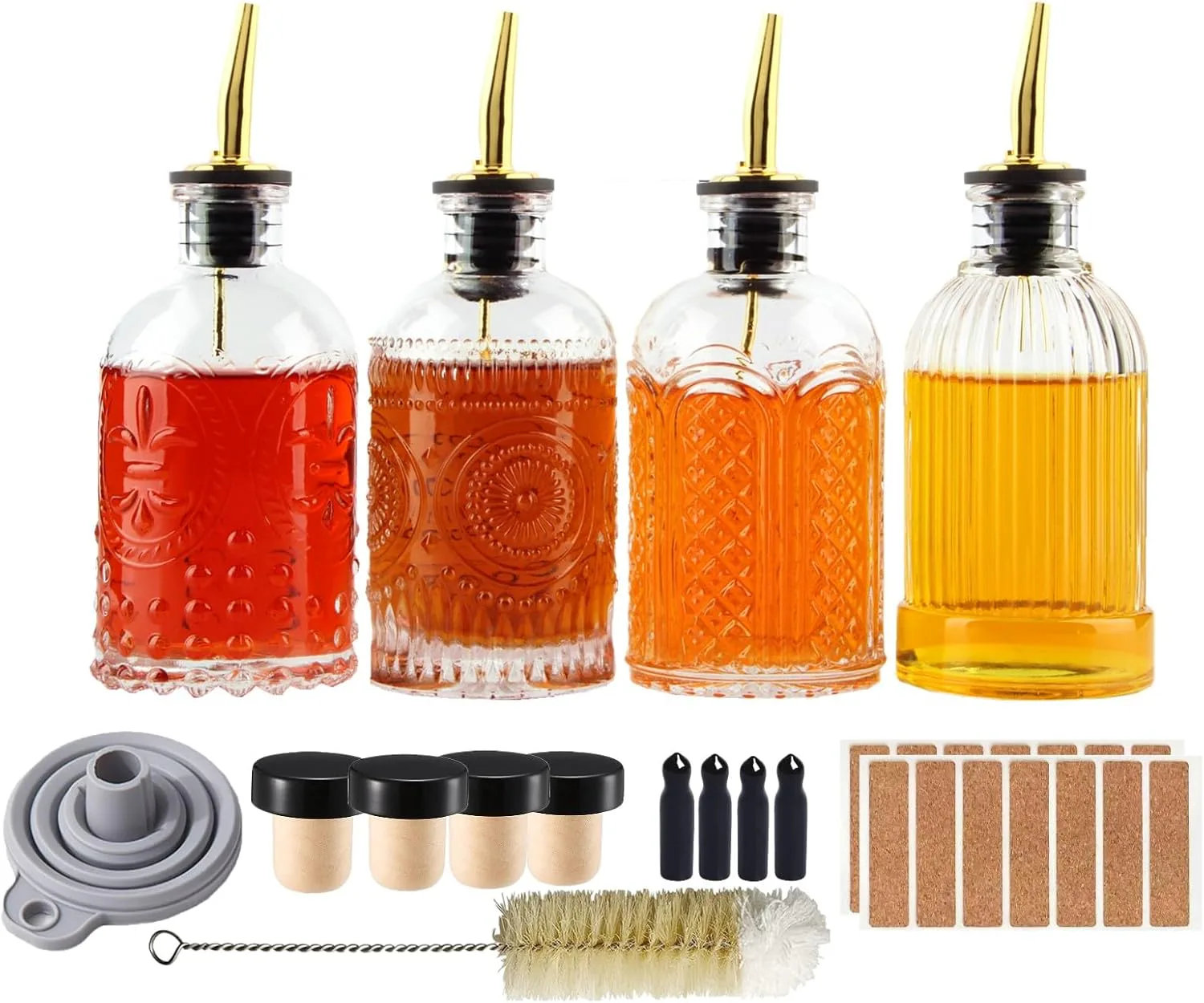 Shining Craft Syrup Dispenser Bottles (4-Pack)
