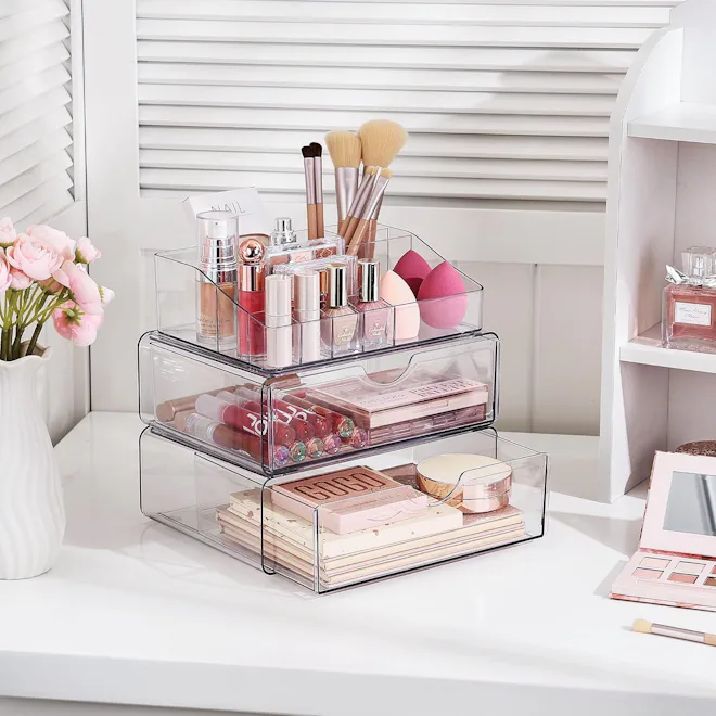 Vtopmart 3-Tier Clear Makeup Organizer