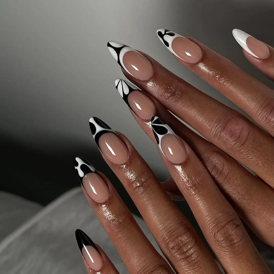 Black and white nail art is trending — and it's far from boring.