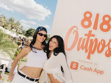 Kendall and Kylie Jenner attend the "818 Outpost" event at Coachella.