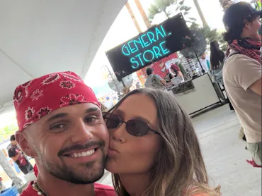 Hallie Batchelder and Chase McWhorter made out at Coachella.