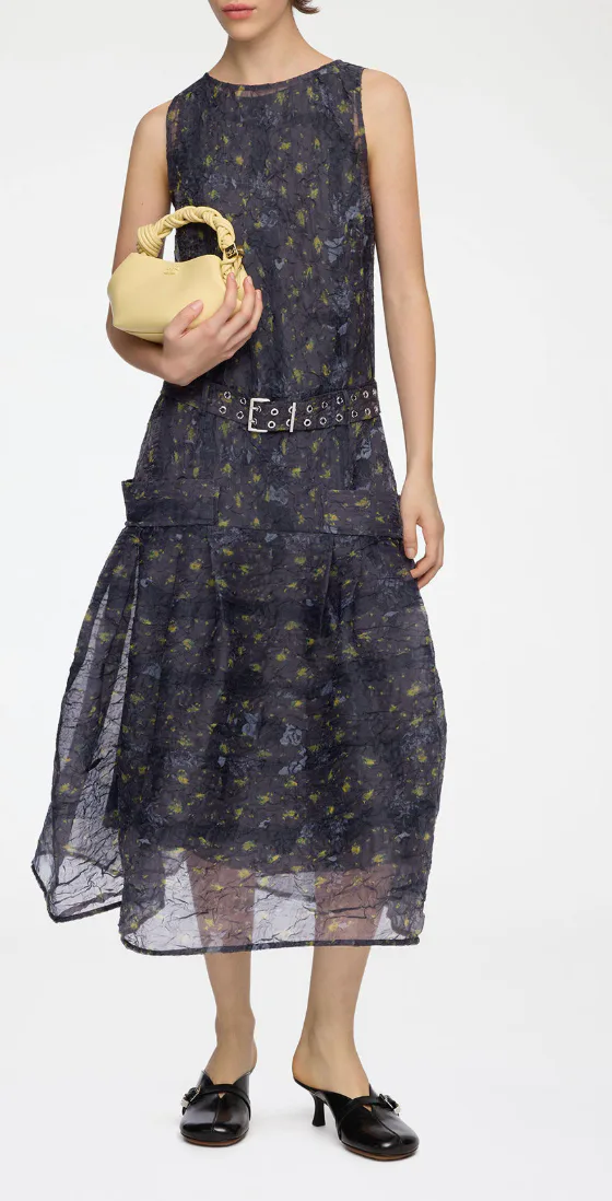 Dress in Shibori Organza