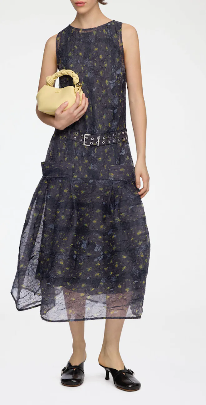 Dress in Shibori Organza