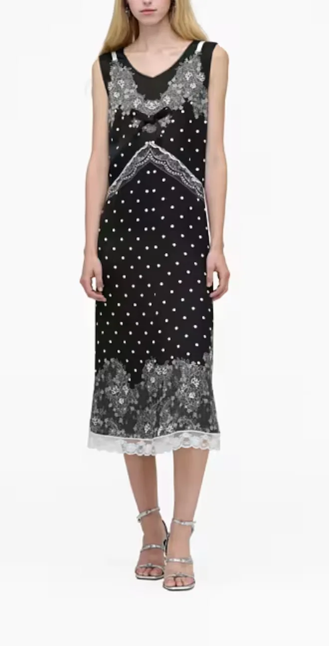 Trompe L'Oeil Slip Midi Dress