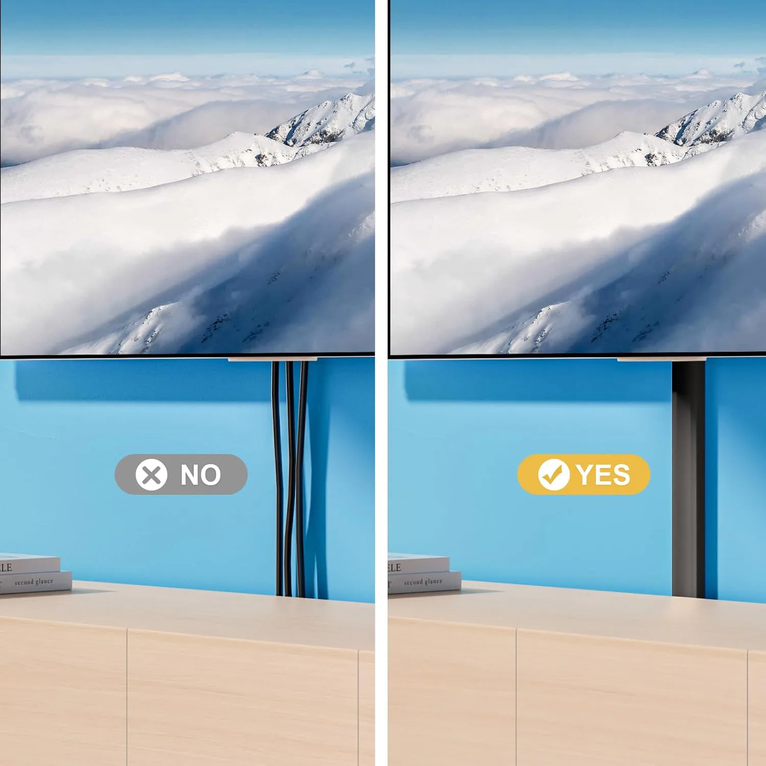 Yecaye Mounted TV Cord Hider