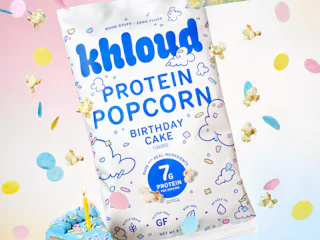 I tried Khloe Kardashian's new Khloud Birthday Cake Protein Popcorn flavor.