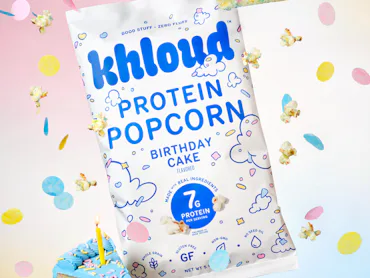 I tried Khloe Kardashian's new Khloud Birthday Cake Protein Popcorn flavor.
