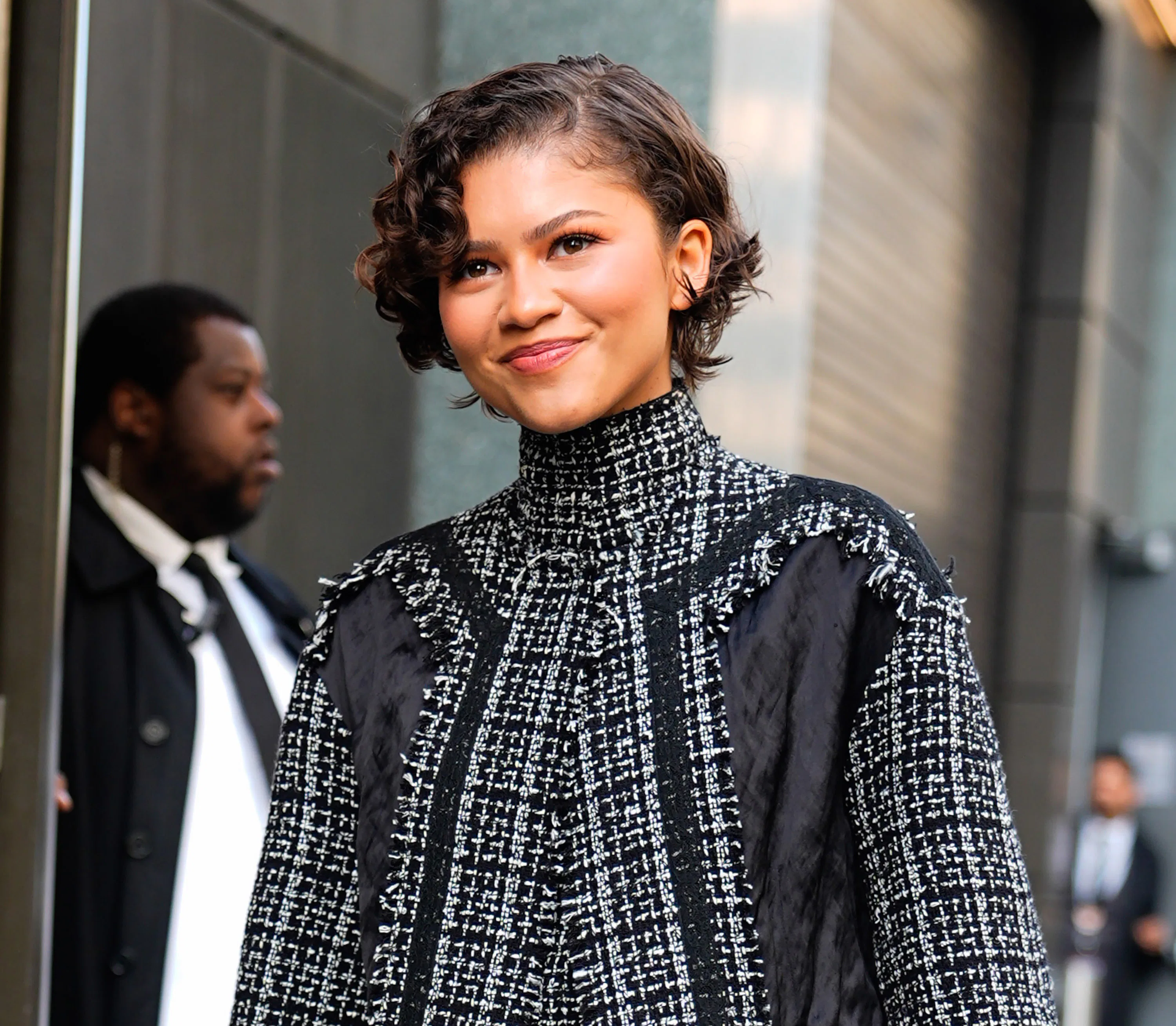 Zendaya's Feathery Skirt 'Fit Was Business On Top, Party On The Bottom