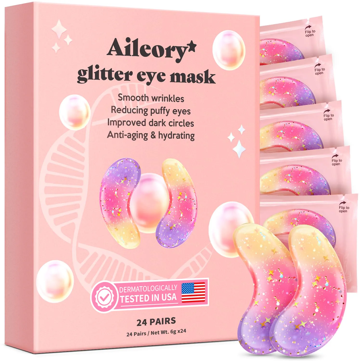 AILEORY Collagen Under-Eye Patches (24 Pairs)