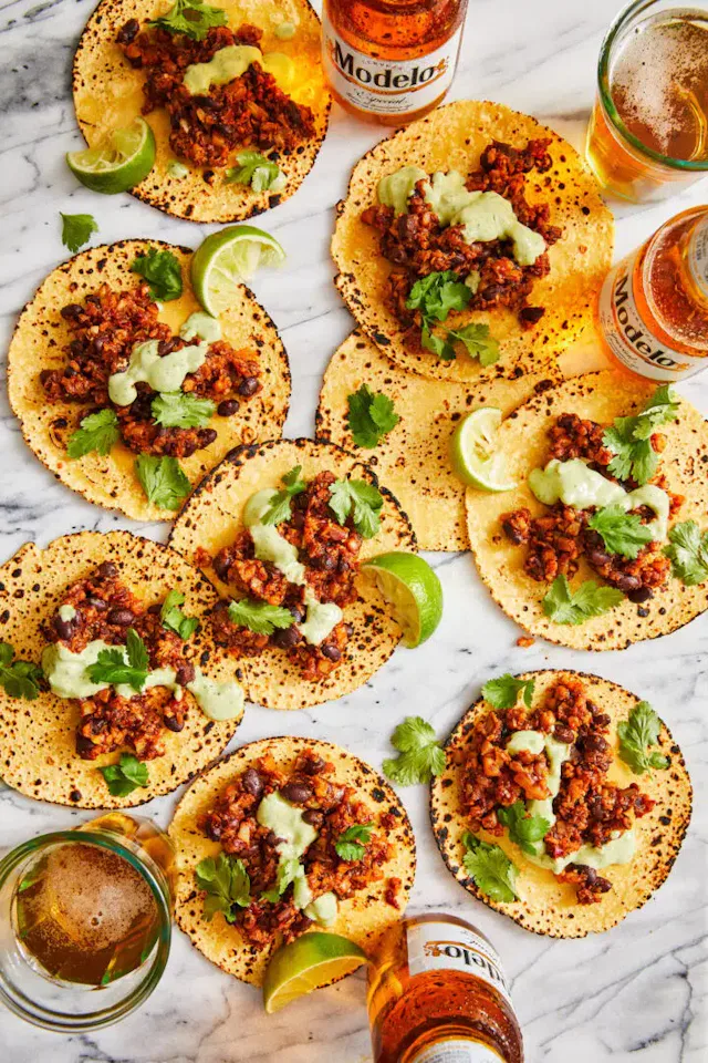 cauliflower tacos, in a story about meatless dinner ideas.