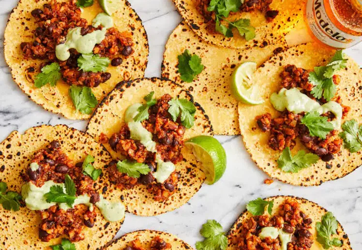 cauliflower tacos, in a story about meatless dinner ideas.