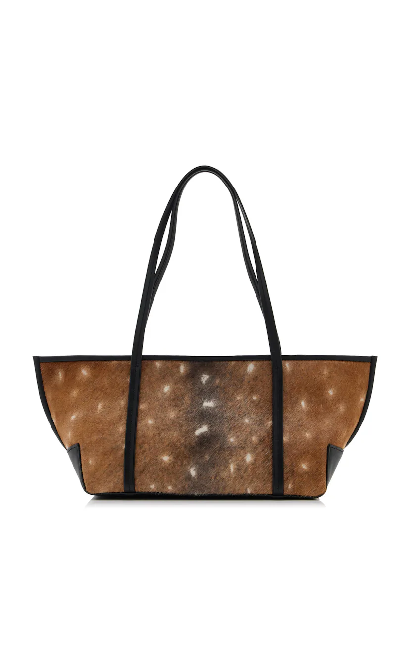 Fawn Leather Bateau Tote Bag