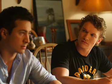 Shane and Ilya in Heated Rivalry. Photo via HBO Max