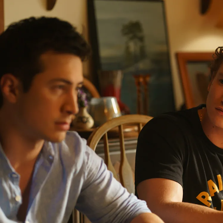 Shane and Ilya in Heated Rivalry. Photo via HBO Max