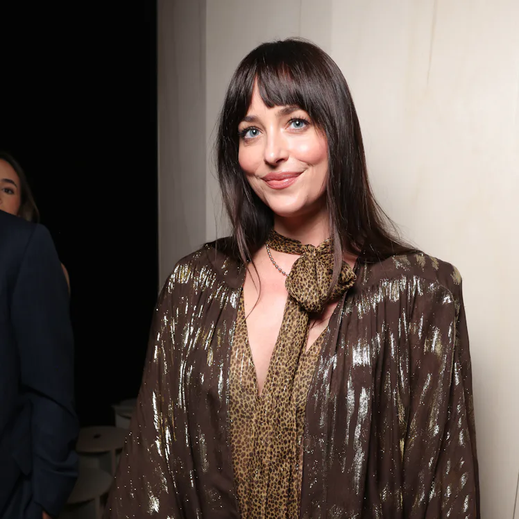 Dakota Johnson attends the Valentino Haute Couture Week Spring/Summer 2026 show as part of Paris Fas...