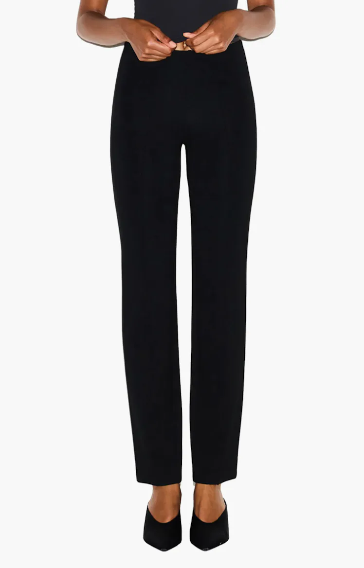 The Essential Collection High Waist Pintuck Straight Leg Pants