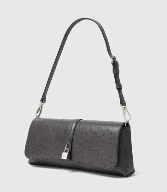 Ryder Ostrich Pochette Shoulder Bag