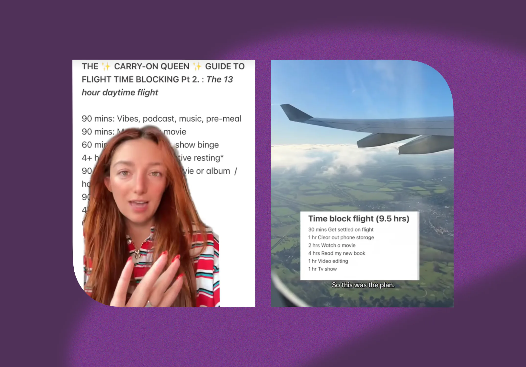 How to time block your next long flight.