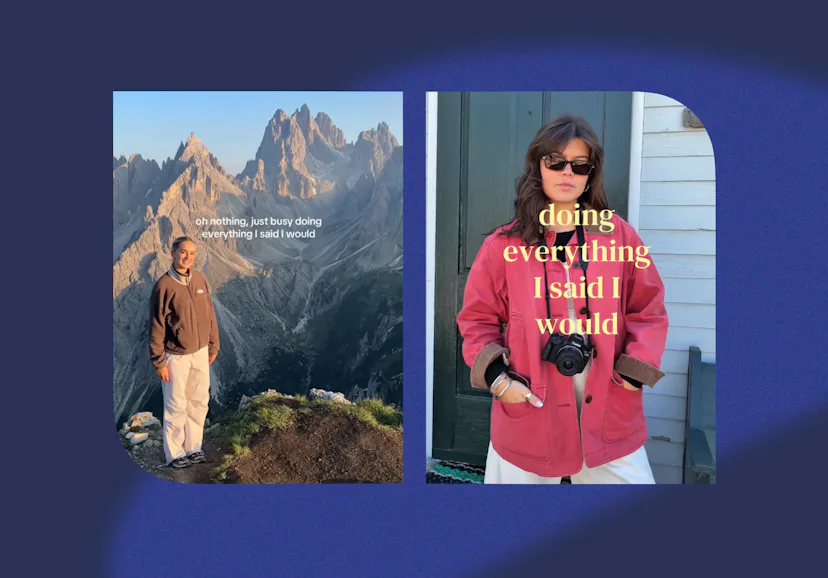 The "doing everything I said I would" trend will inspire you to get out there.