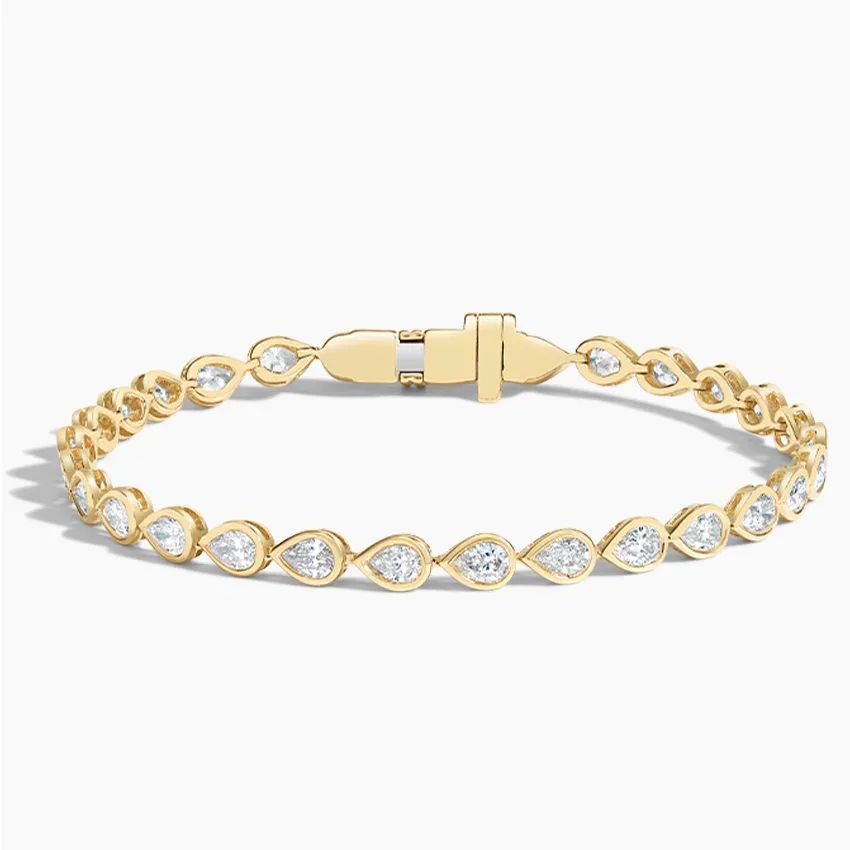 Pear Lab Diamond Bezel Tennis Bracelet 