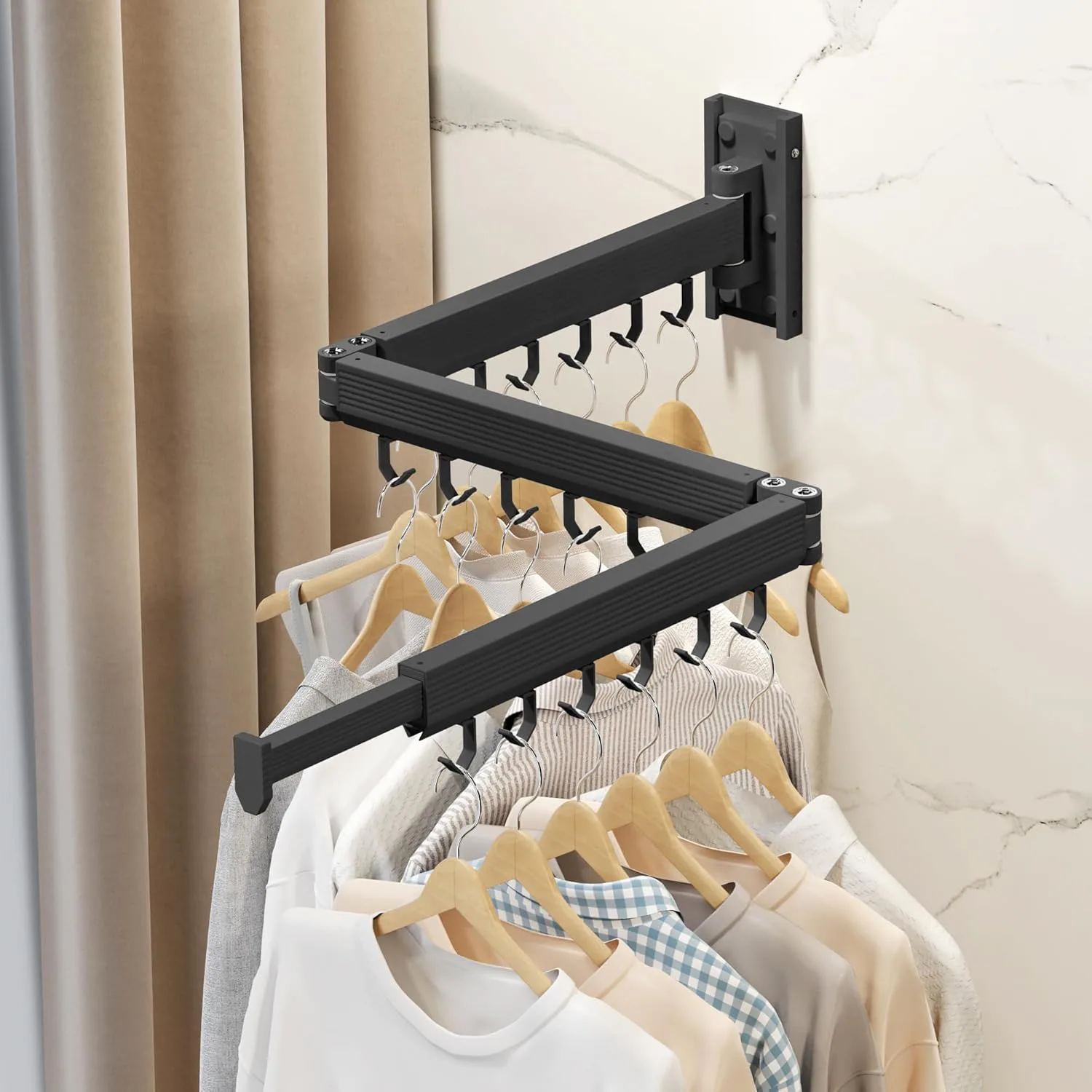 CHAHUANV Wall-Mounted Clothes Drying Rack