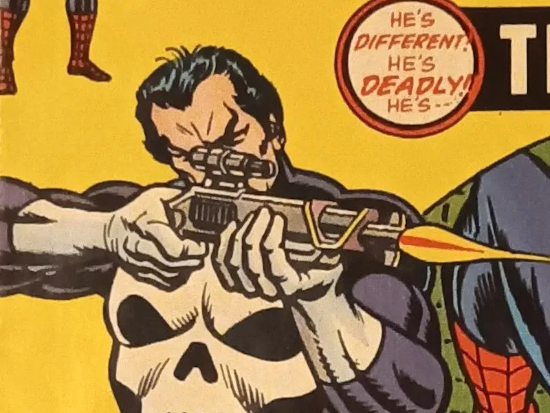 The first appearence of The Punisher in 'The Amazing Spider-Man' #129