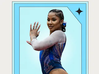 Jordan Chiles spoke about graduating from UCLA, and shouted out her favorite recovery products.