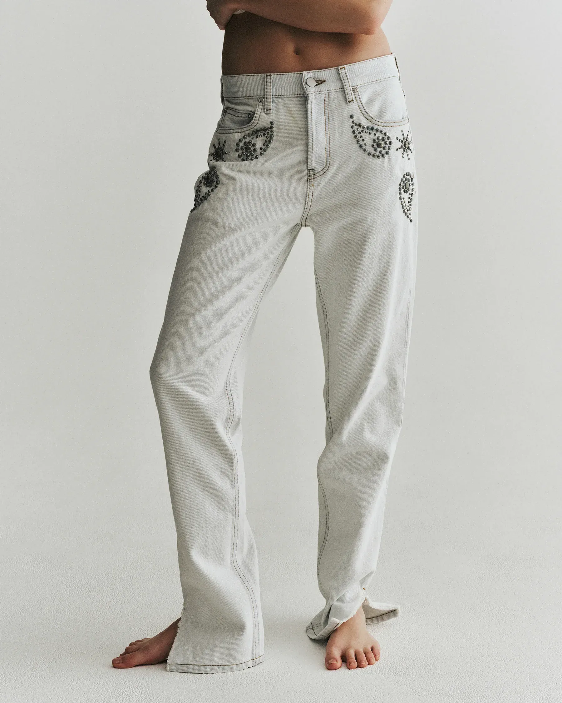 Sunset Studded Low-Rise Jean