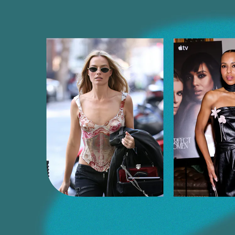 Margot Robbie and Kerry Washington wearing floral outfits in groundbreaking ways this spring.