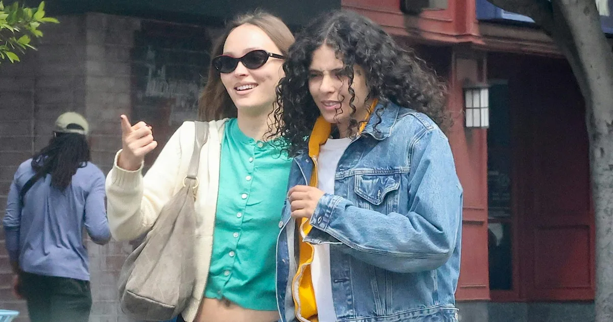 Lily-Rose Depp and 070 Shake Match in Baggy Low-Rise Jeans