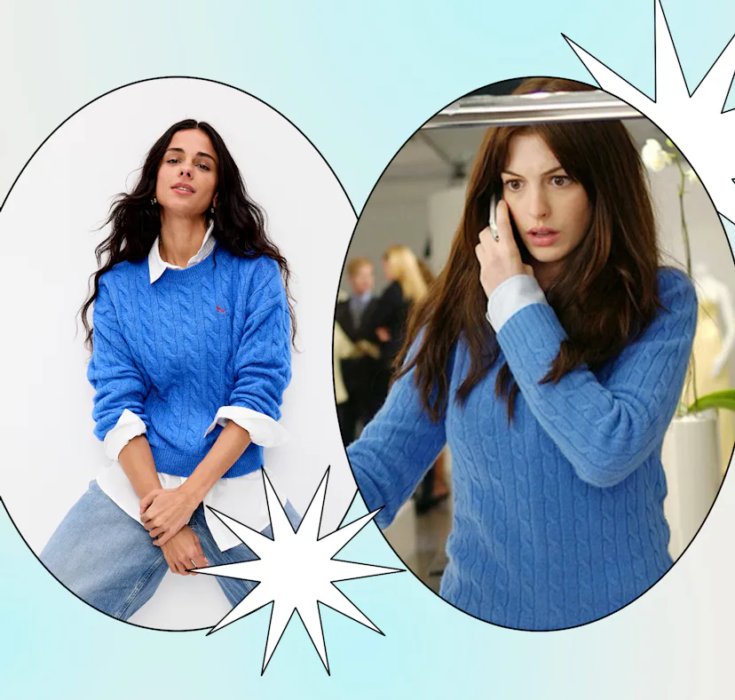 Old Navy has a 'Devil Wears Prada 2' collection with the iconic cerulean blue sweater.