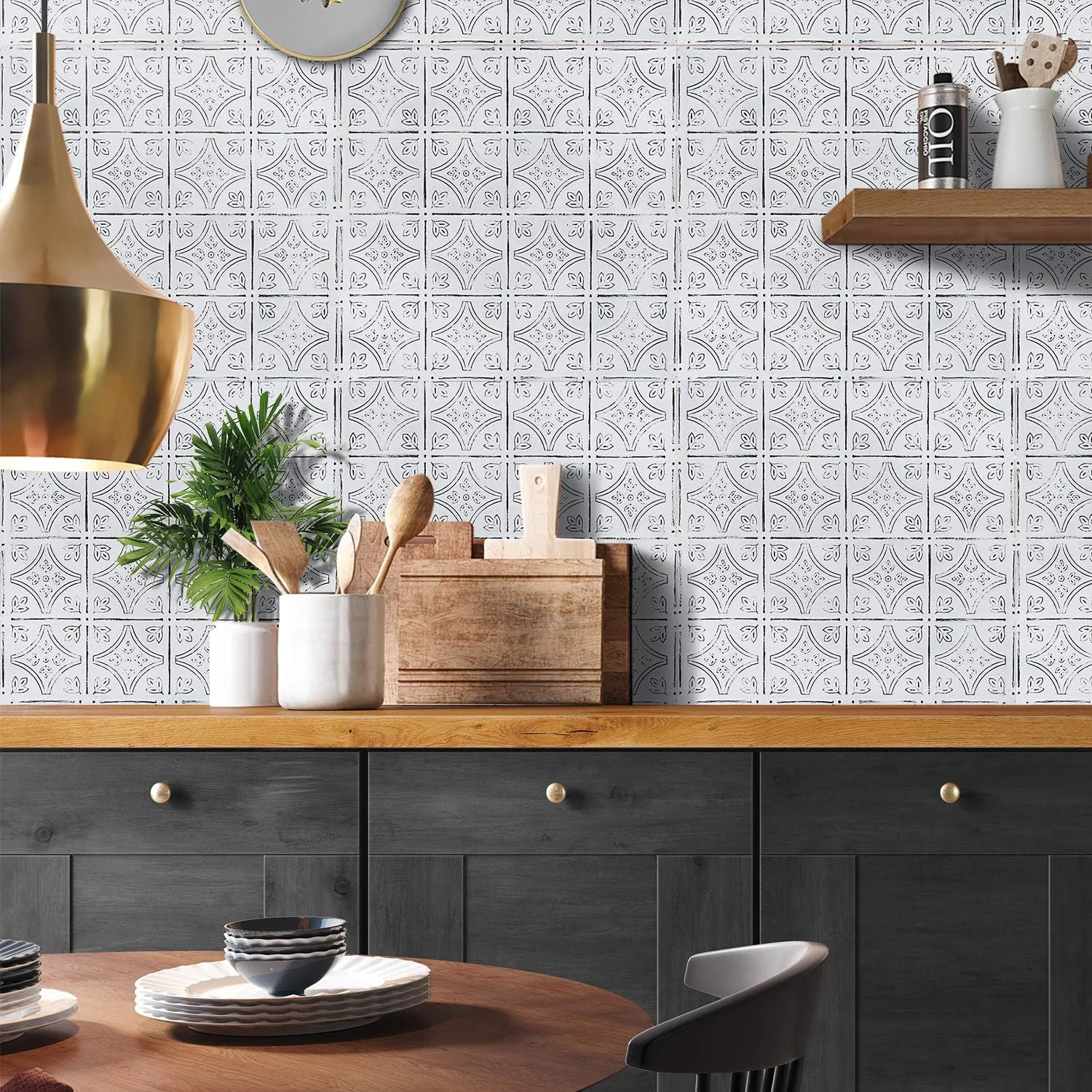 Holydecot Tin Wall Tile Backsplash 
