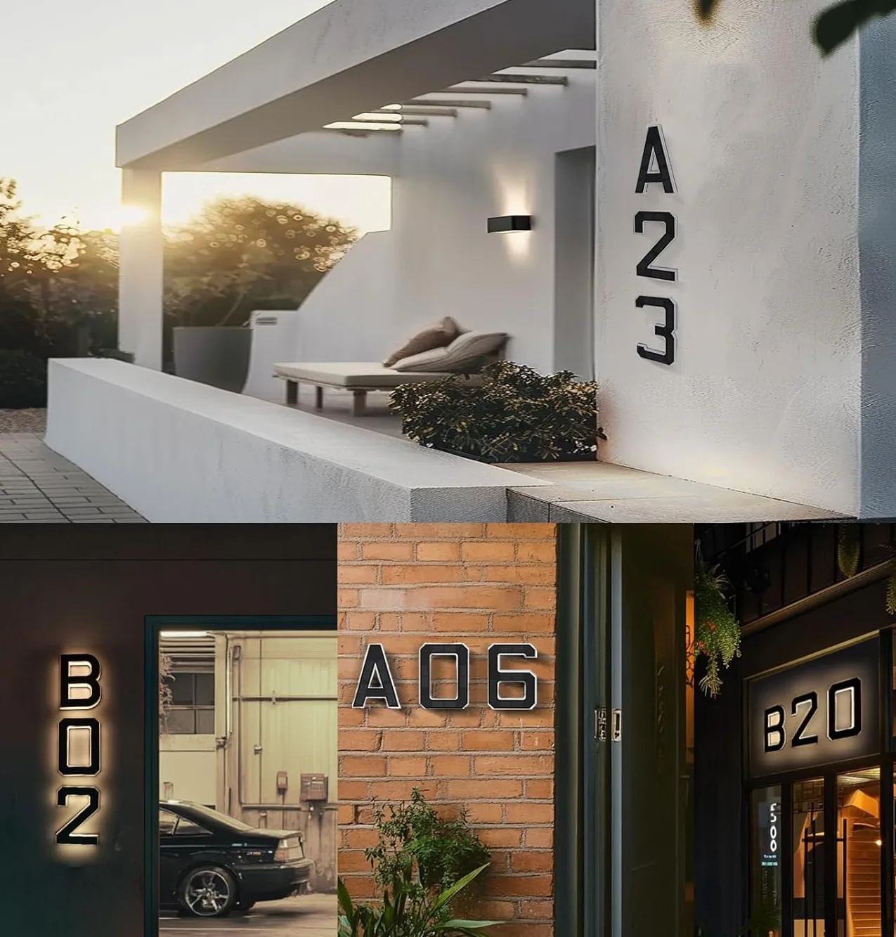 ISUNMEA Solar Lighted House Number
